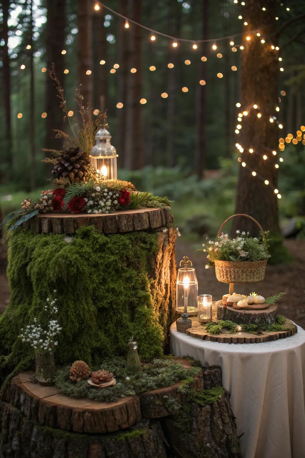 Step into a fairytale with an enchanted forest theme, where magic and nature intertwine beautifully.