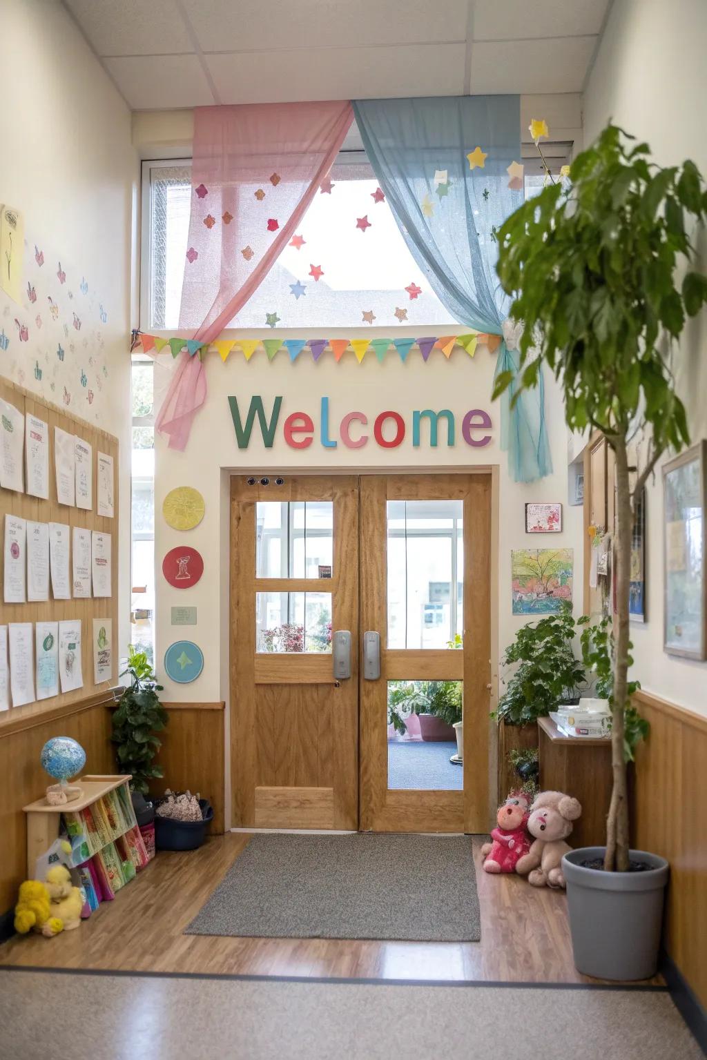 Welcome little learners with an inviting entrance that feels like home.