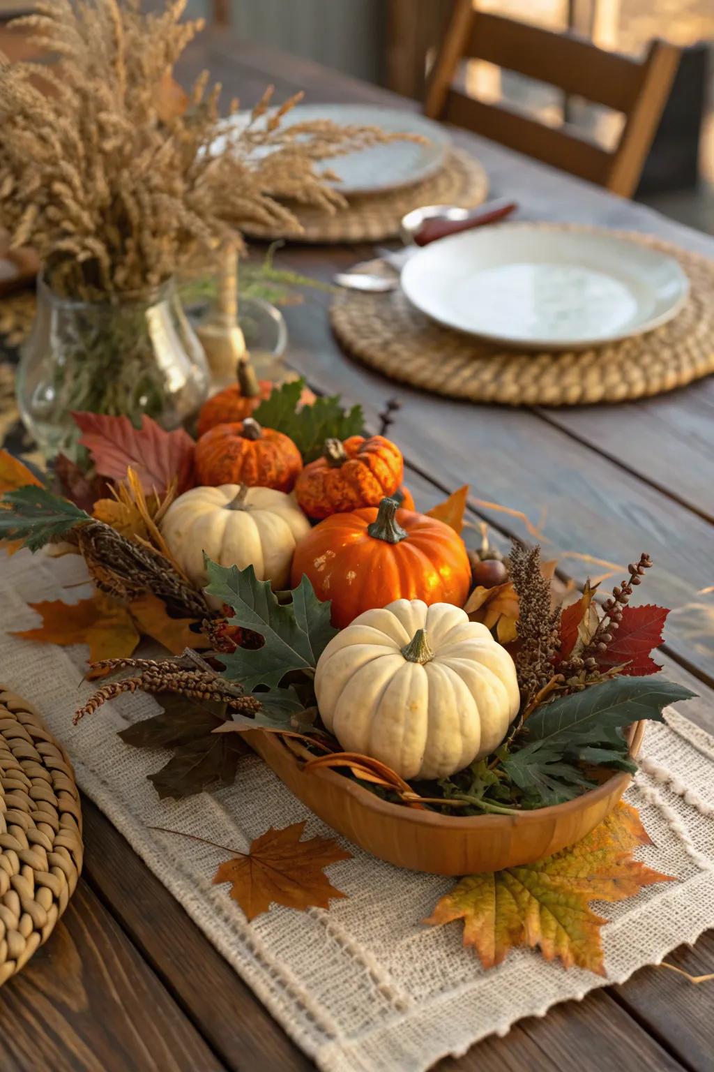 Bring the beauty of the harvest to your table with a centerpiece that celebrates fall's abundance.