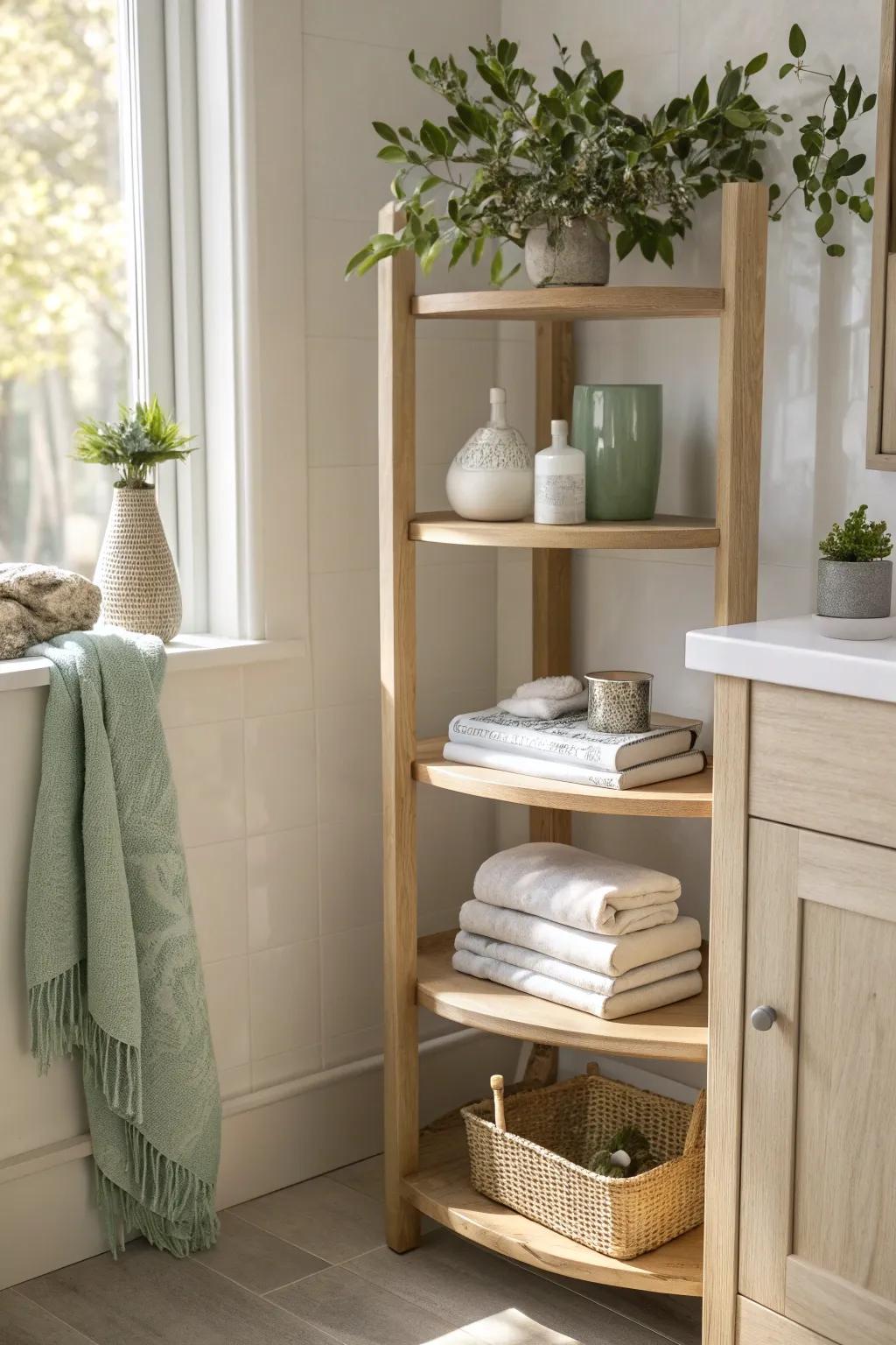 Turn corners into storage havens with innovative shelf designs. #CornerSolutions #OrganizedLiving