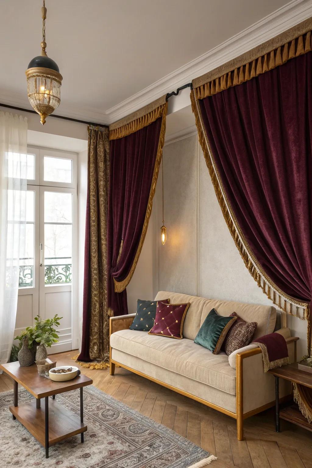 Embrace the luxury of textured fabrics for a cozy and glamorous touch. 🪶 #HomeComfort #ArtDecoStyle