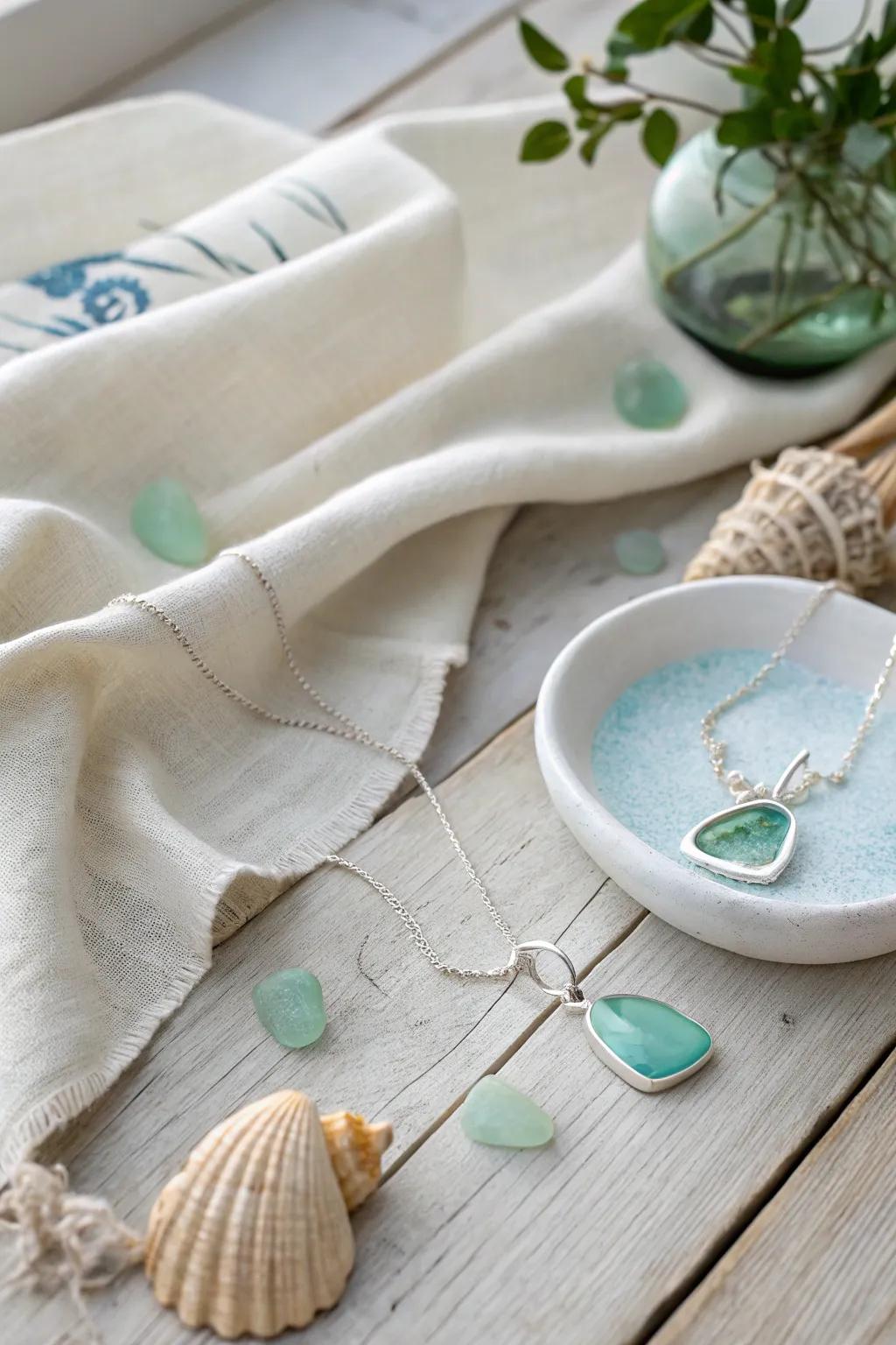 Adorn yourself with the timeless beauty of sea glass jewelry.