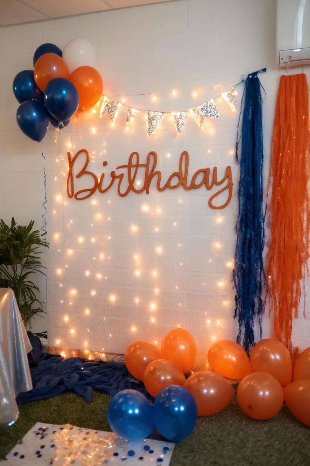 Illuminate your celebration with a personalized fairy light name display.