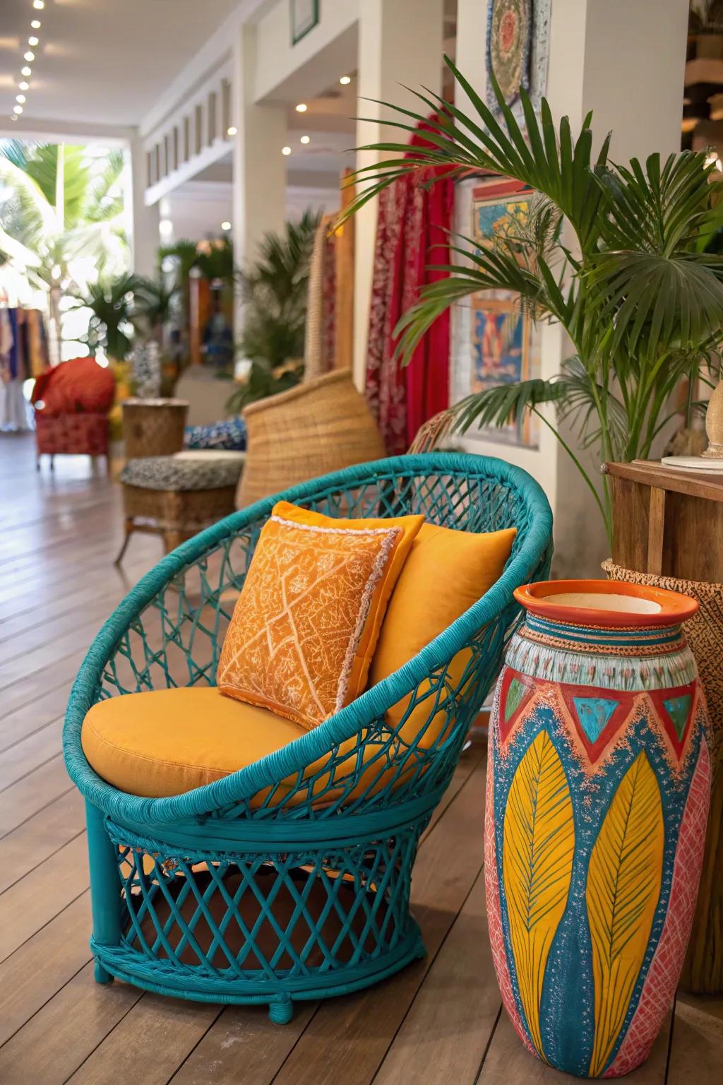 Handcrafted pieces add charm and character, connecting your home to Caribbean roots.