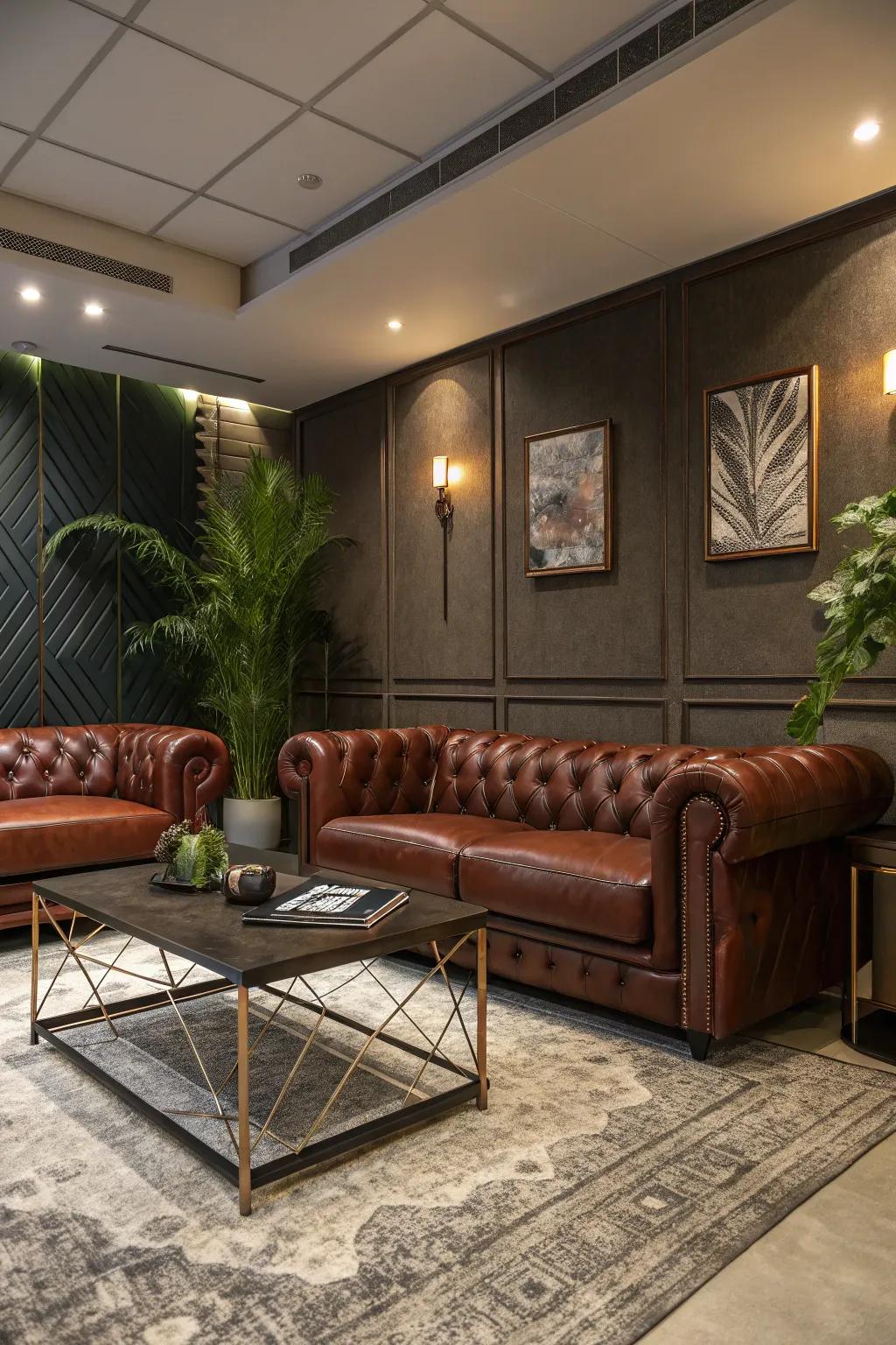 Relax and connect in style with a cozy seating nook. 🛋️ #Comfort #OfficeDesign