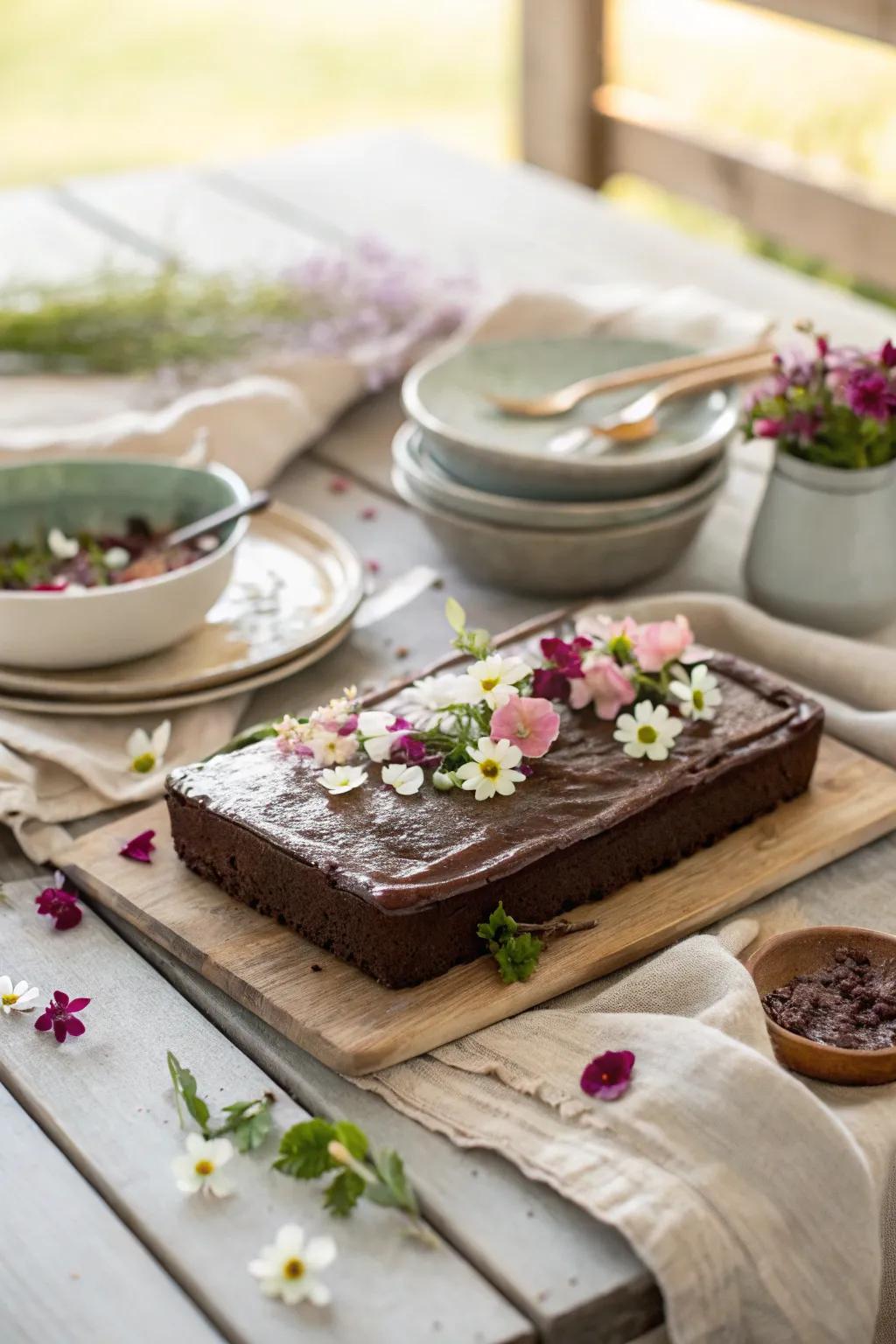 Turn your cake into a floral masterpiece with edible blooms. #FloralFantasy #CakeArt 🌺