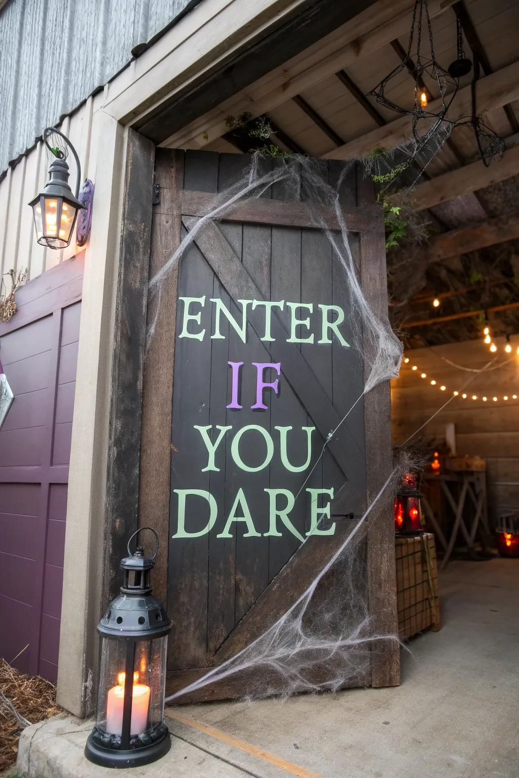 Themed signage guides guests and heightens the anticipation for what’s inside.