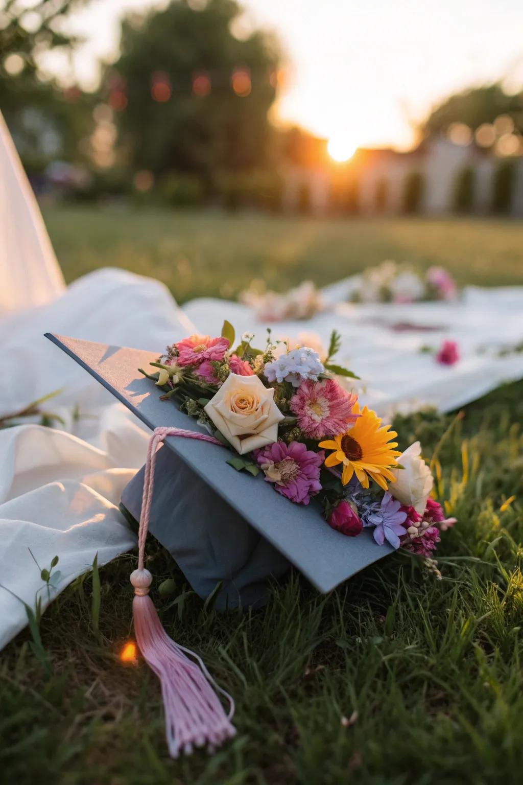 Turn your cap into a garden of delights, blooming with life and color. 🌸 #GardenParty #FloralMagic