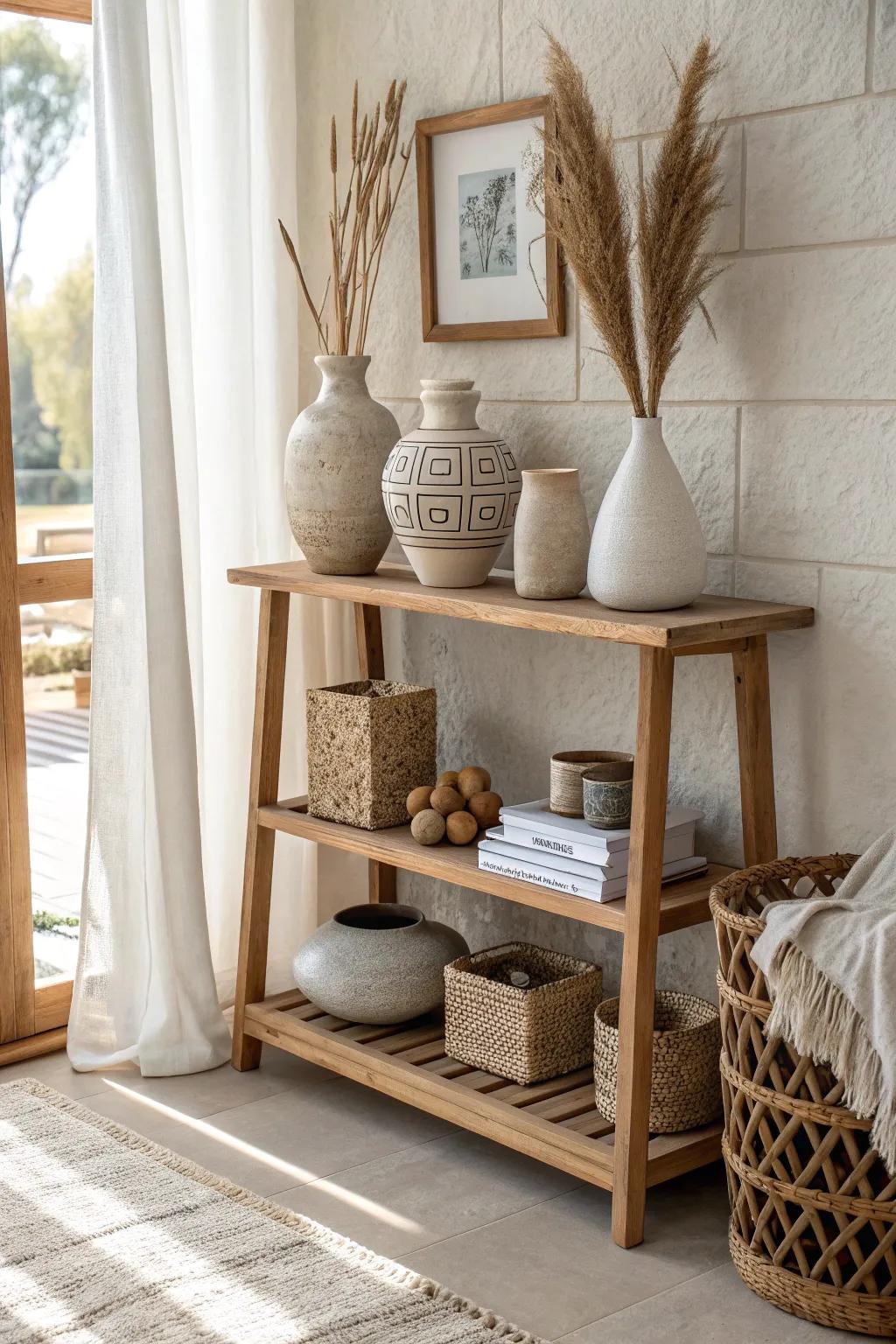 Mixing textures adds warmth and interest to minimalist decor. 🪵 #TexturePlay #HomeDecor