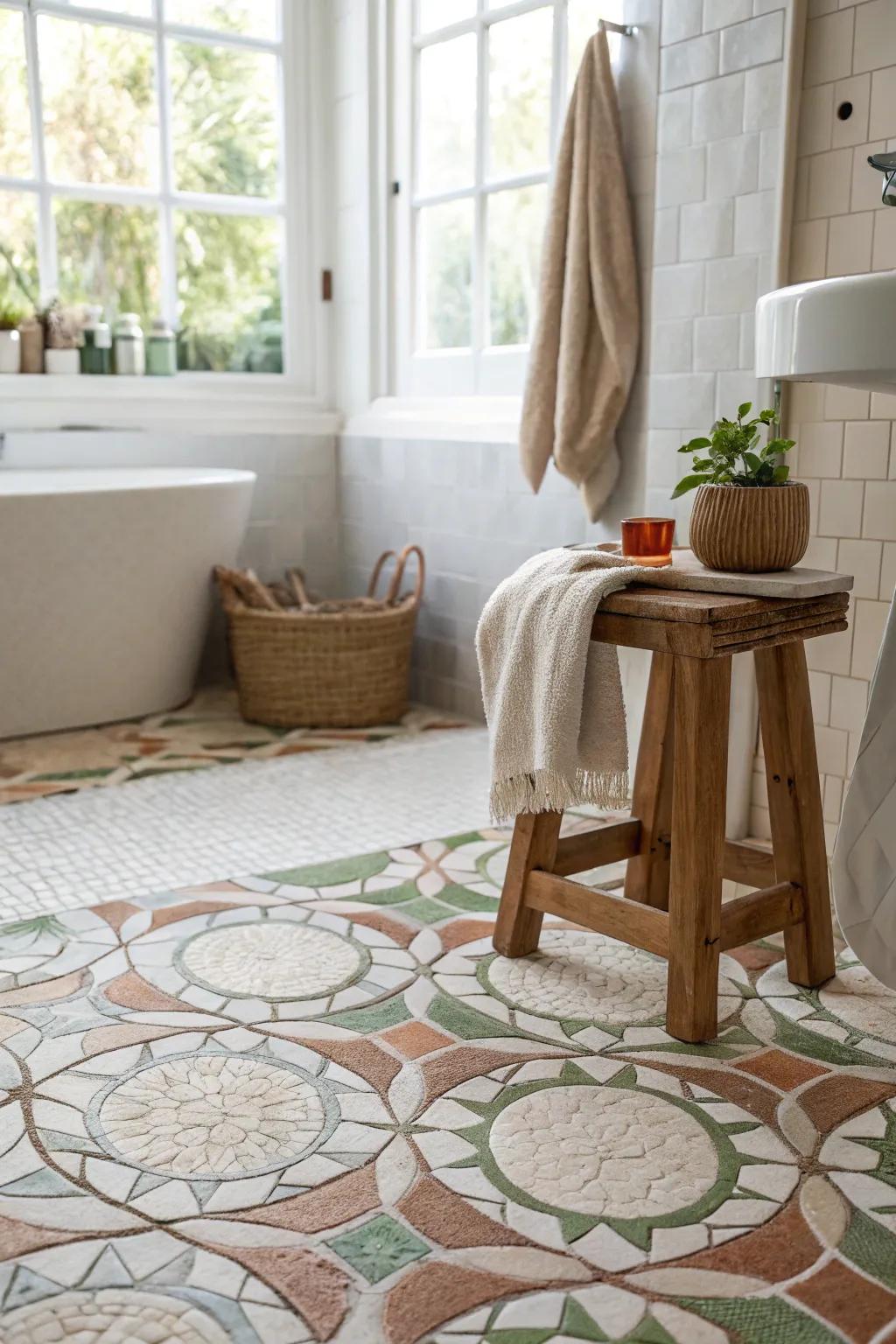 Sustainable beauty with eco-friendly mosaics, merging style and responsibility. 🌍 #EcoFriendlyDesign #SustainableLiving