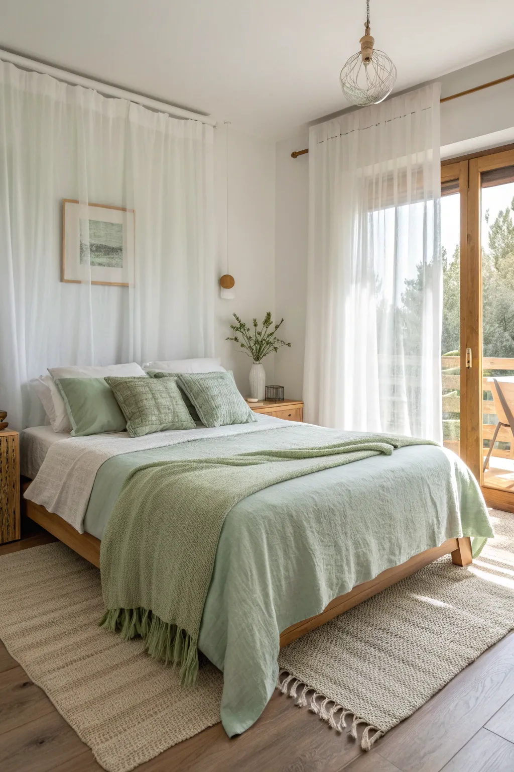 16+ Inspiring Light Green Bedroom Ideas