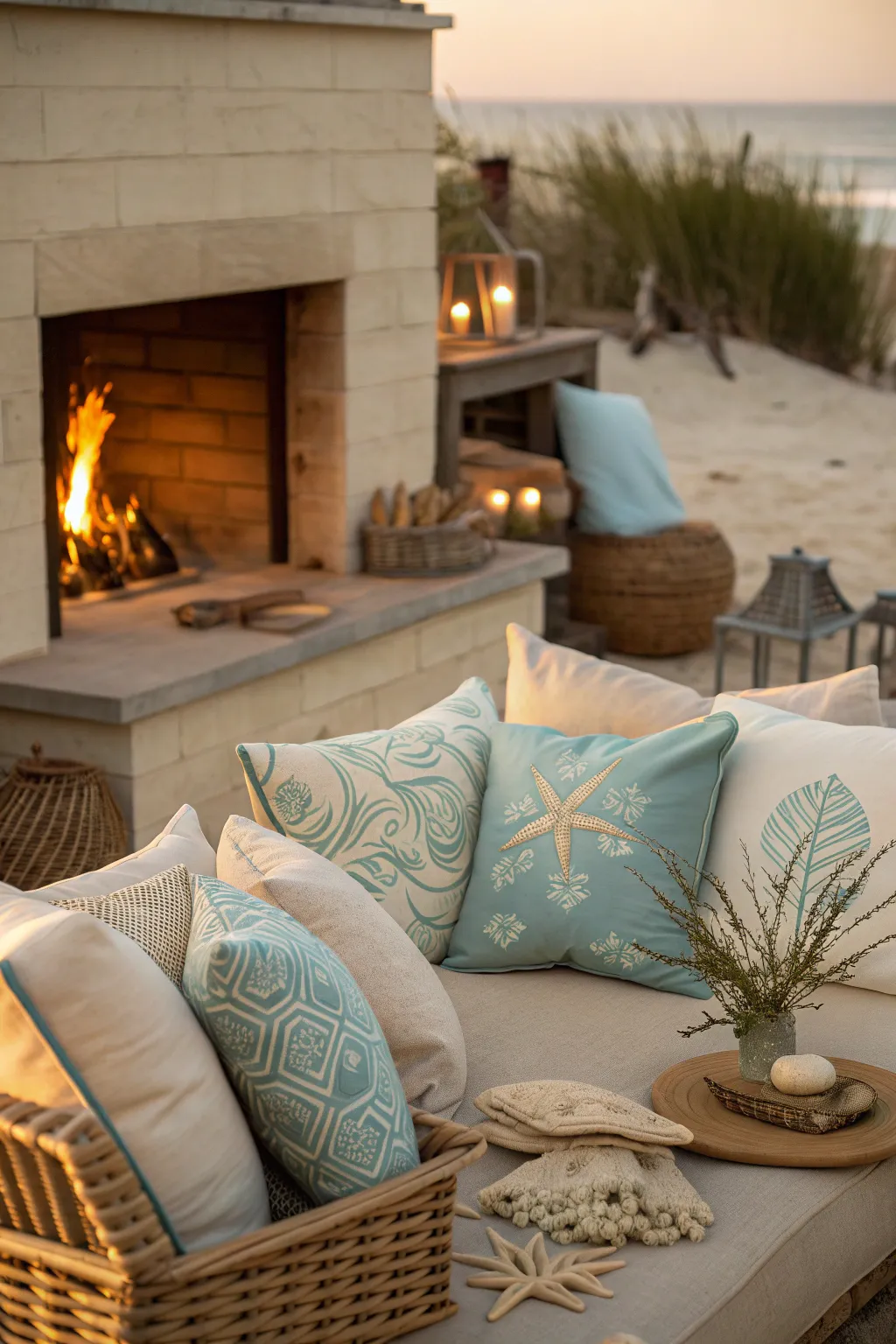 15+ Elegant Beach House Coastal Fireplace Ideas
