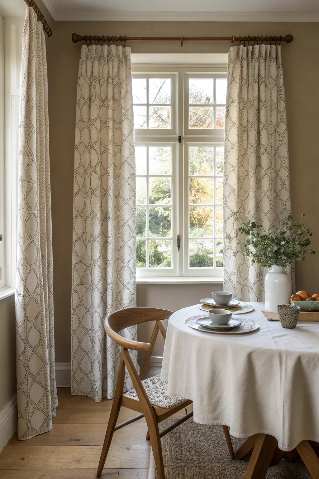 18+ Stylish Small Dining Room Curtain Ideas