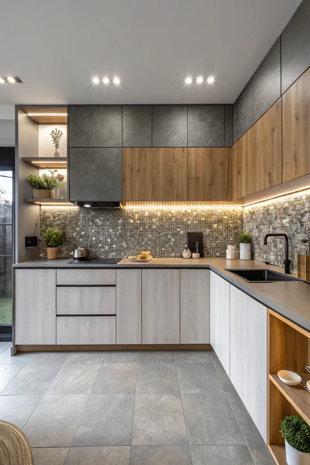 17+ Chic Grey Kitchen Backsplash Ideas