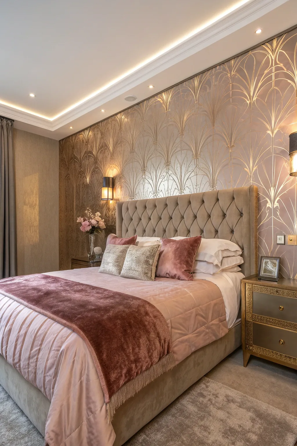 18+ Stylish Bedroom Wallpaper Accent Wall Ideas