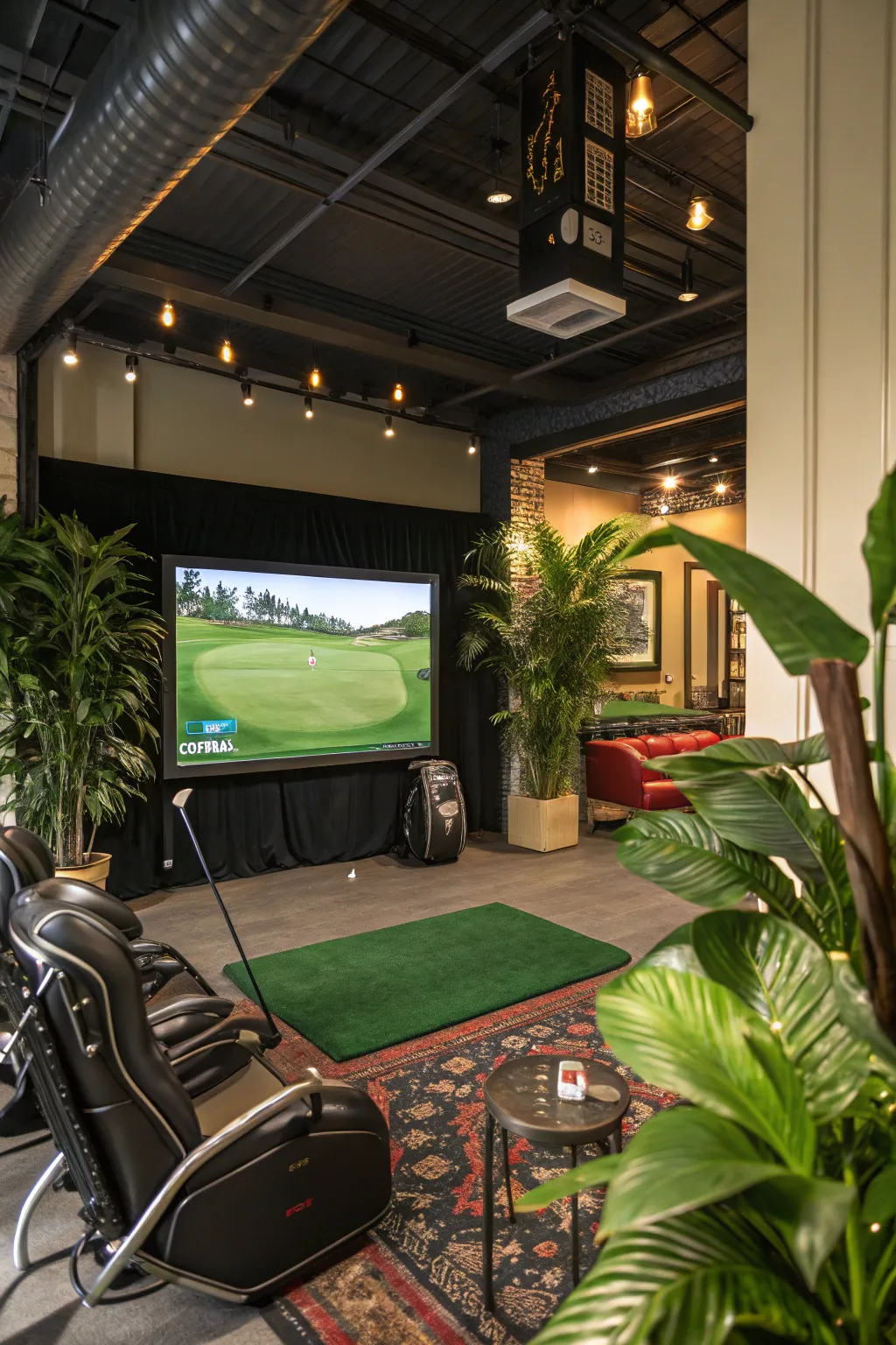 20+ Creative Golf Simulator Man Cave Ideas