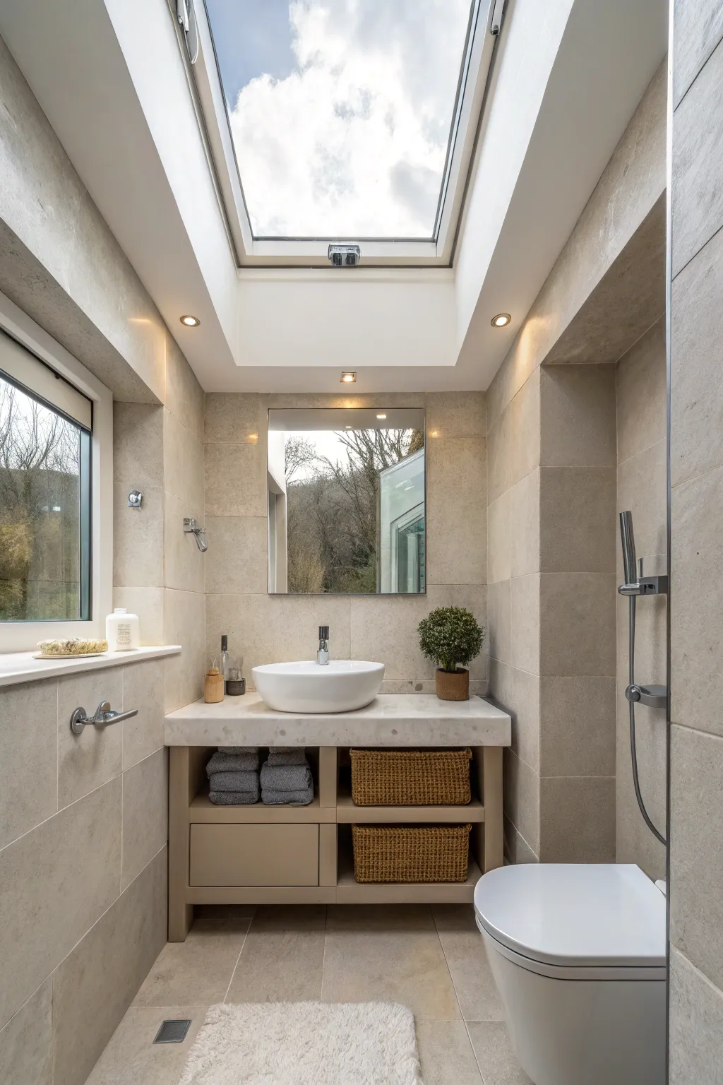 17+ Inspiring Small Bathroom Skylight Ideas