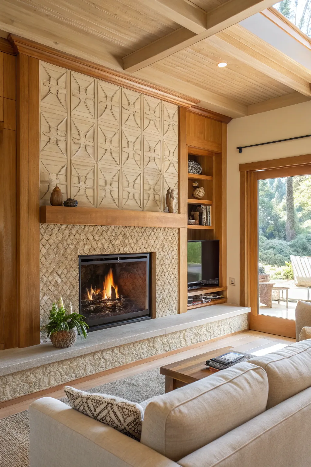 18+ Stunning Recessed Fireplace Ideas