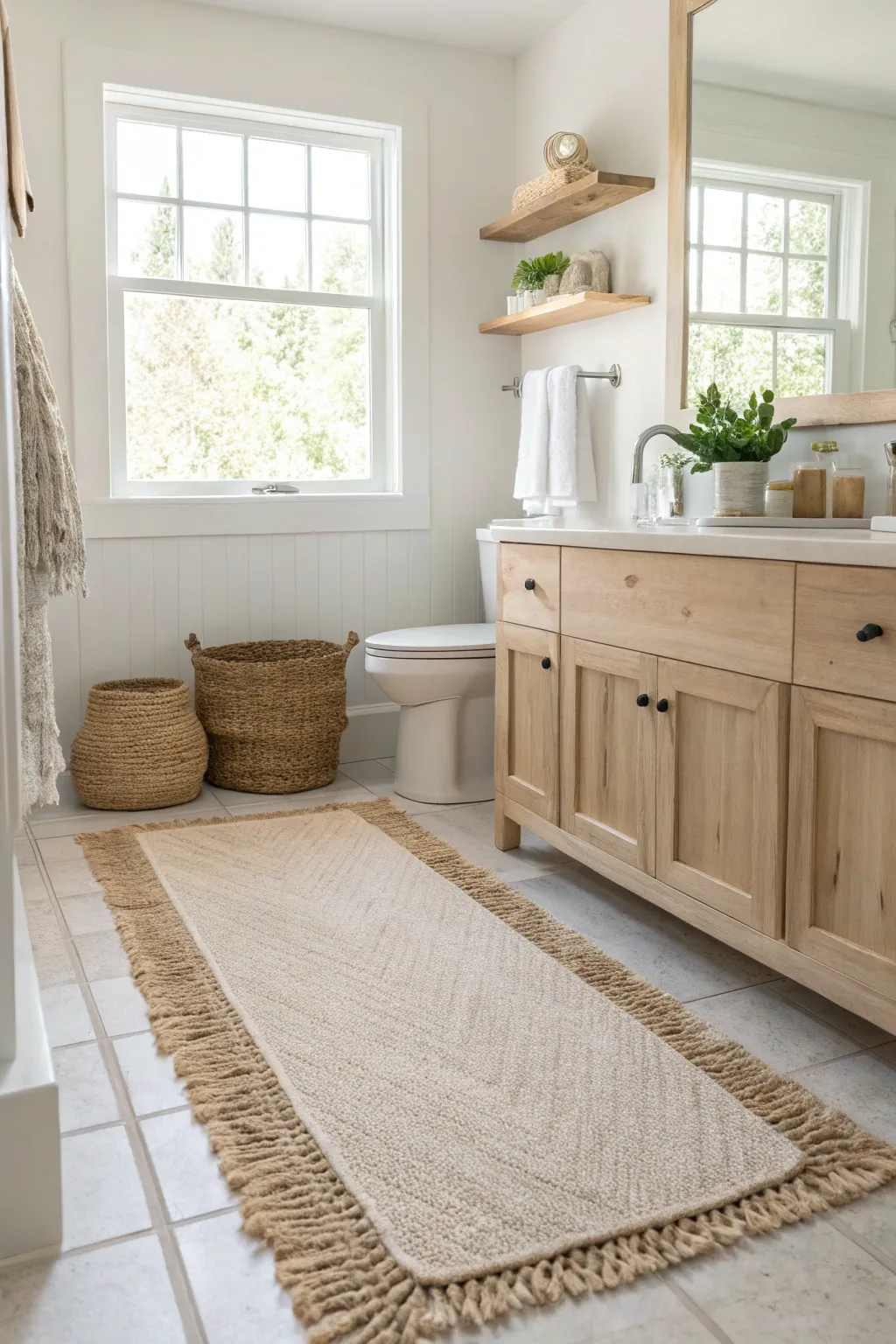 18+ Stylish Half Bath Rug Ideas to Refresh Your Space