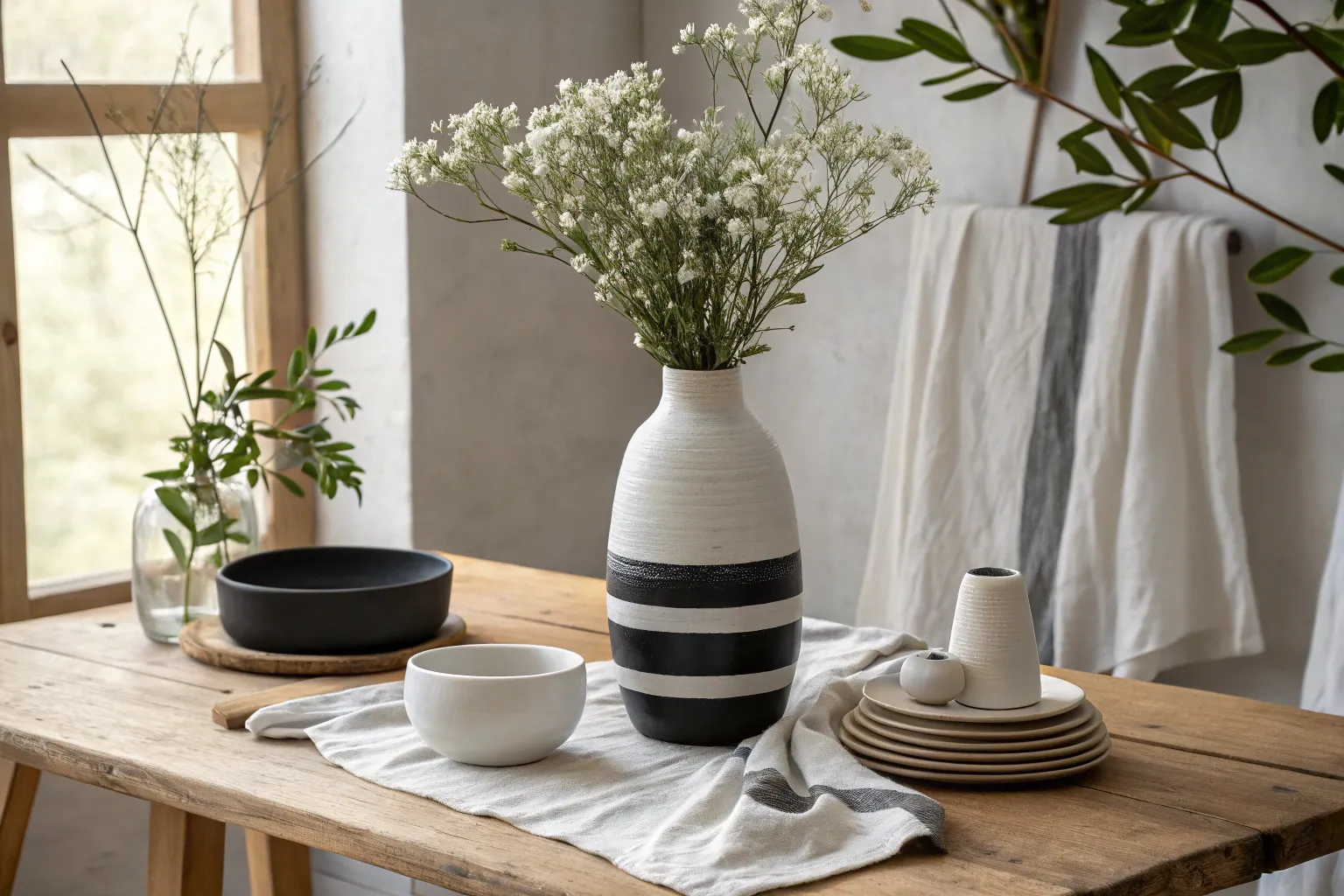 13+ Stylish Black & White Centerpiece Ideas