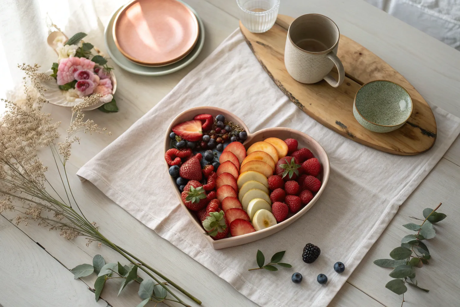 14+ Charming Heart Shaped Fruit Platter Ideas